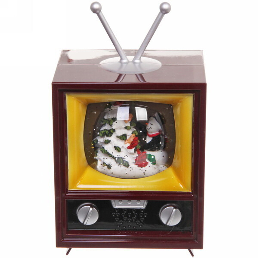 Сувенир с подсветкой «Новогодний телевизор» 12,5*12,5*21 см
