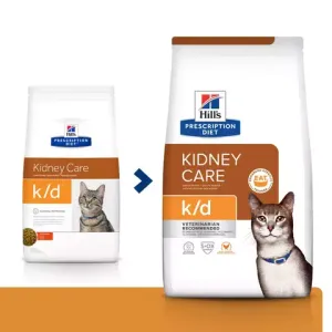 Ветеринарный сухой корм для кошек Hill`s Prescription Diet k/d Kidney Care, при заболеваниях почек, с курицей