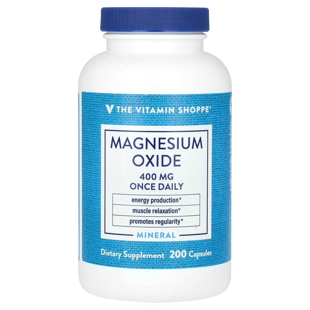 The Vitamin Shoppe, оксид магния, 400 мг, 200 капсул