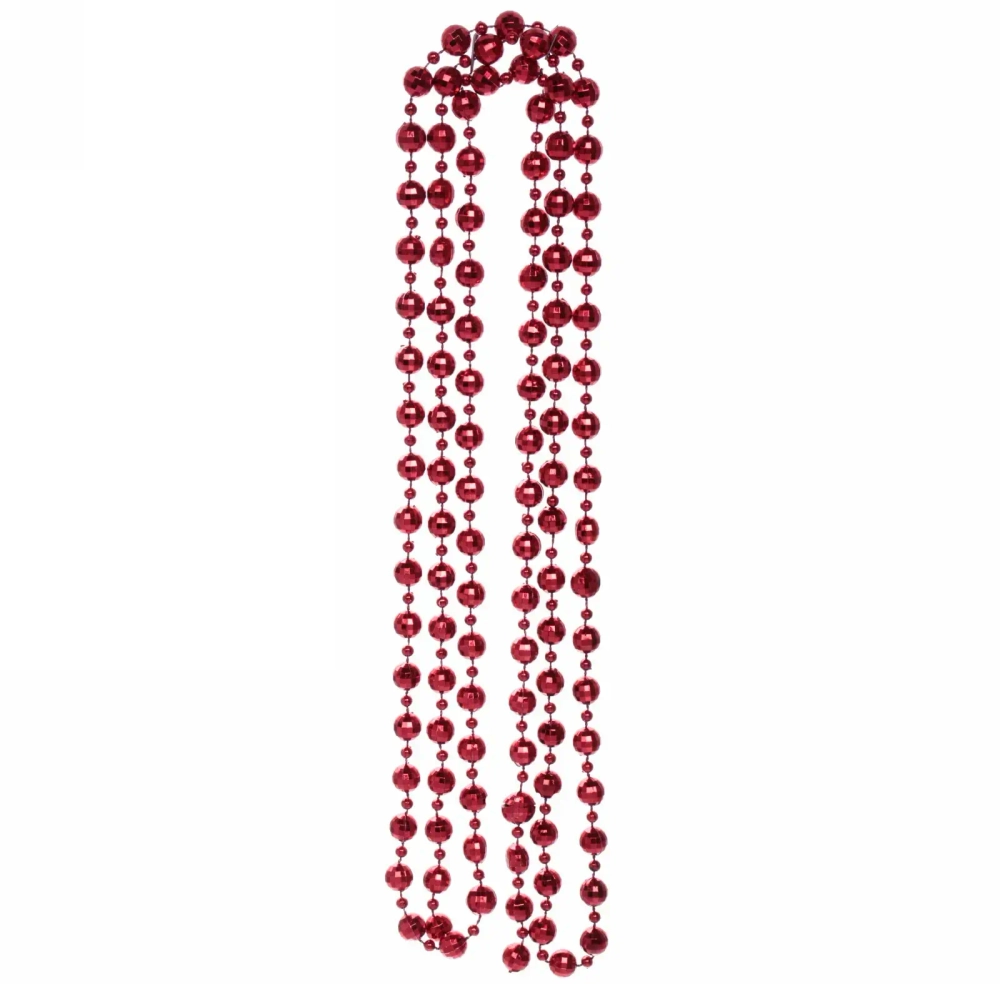 Бусы на ёлку 2м «Капельки», Рубин