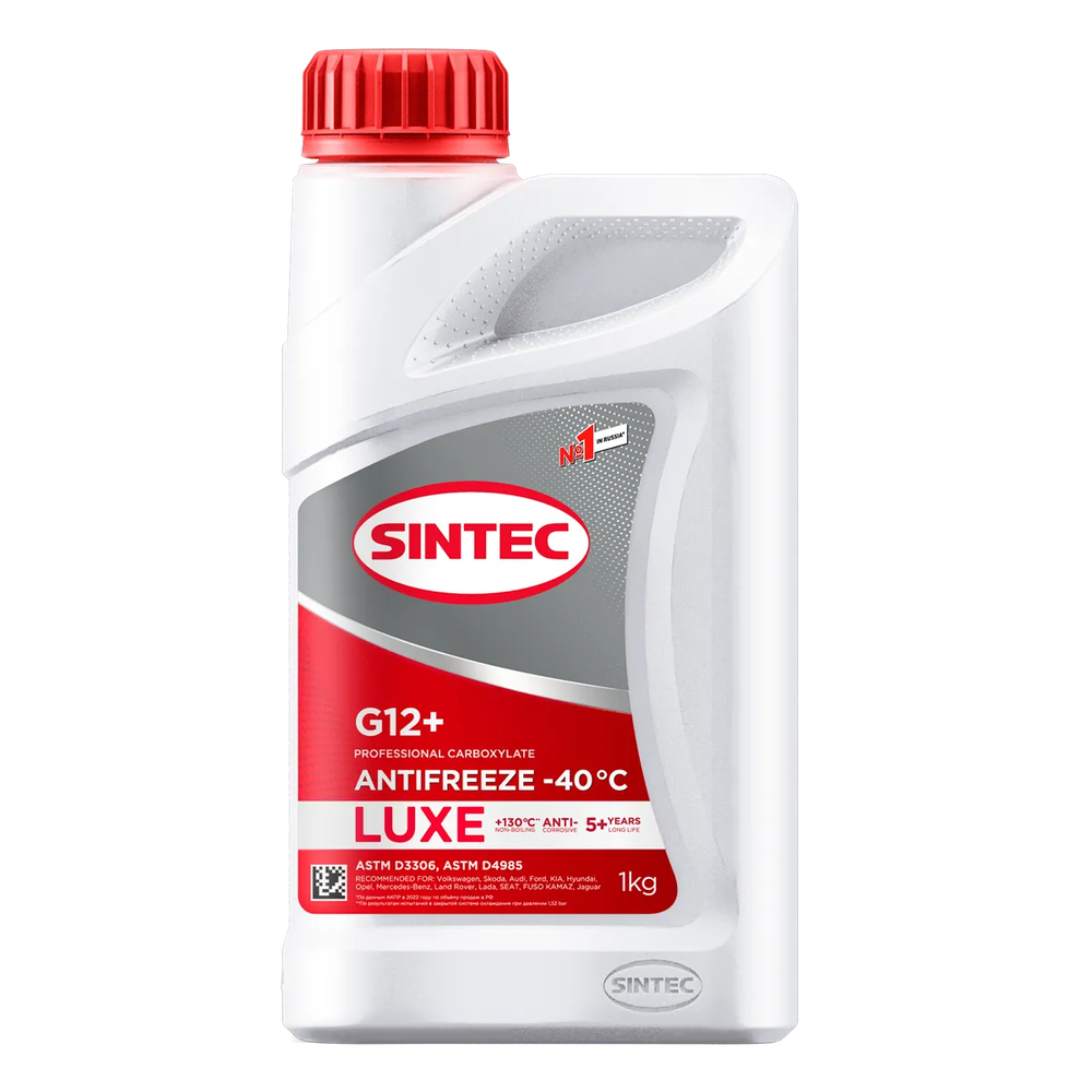 Антифриз Sintec Luxe G12+, красный, 1 кг