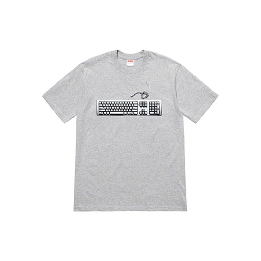 Supreme SS19 Keyboard Tee HeatherGrey T