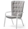 Уличное кресло Folio белое с серой подушкой