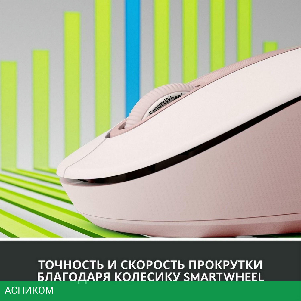 Мышь Logitech M650 Signature Bluetooth Mouse Rose (910-006254)