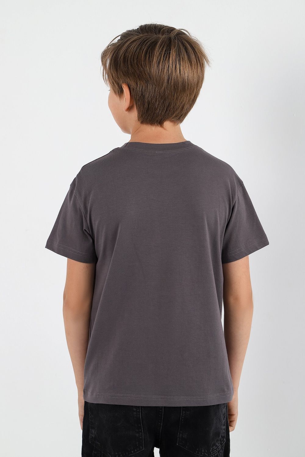 Фуфайка (футболка) для мальчика Кэш-2 Виотекс ТЁМНО-СЕРЫЙ