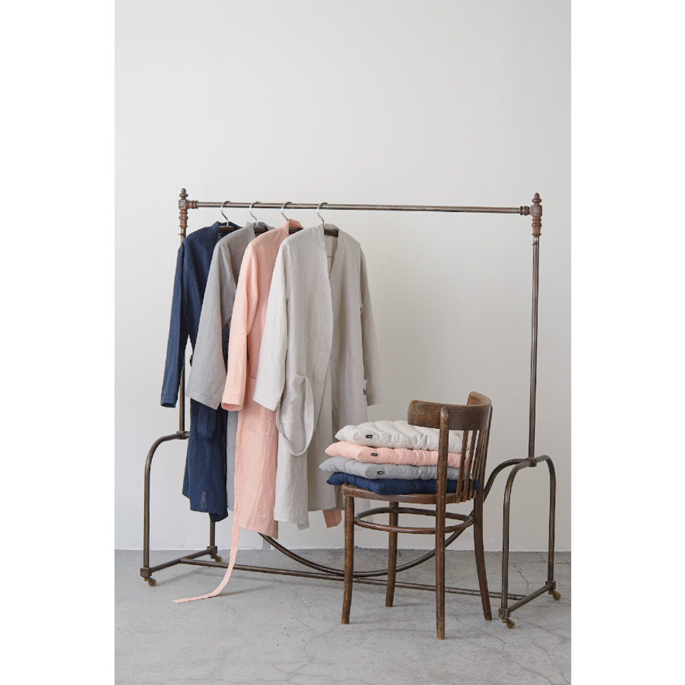 Халат из умягченного льна бежевого цвета Essential, S