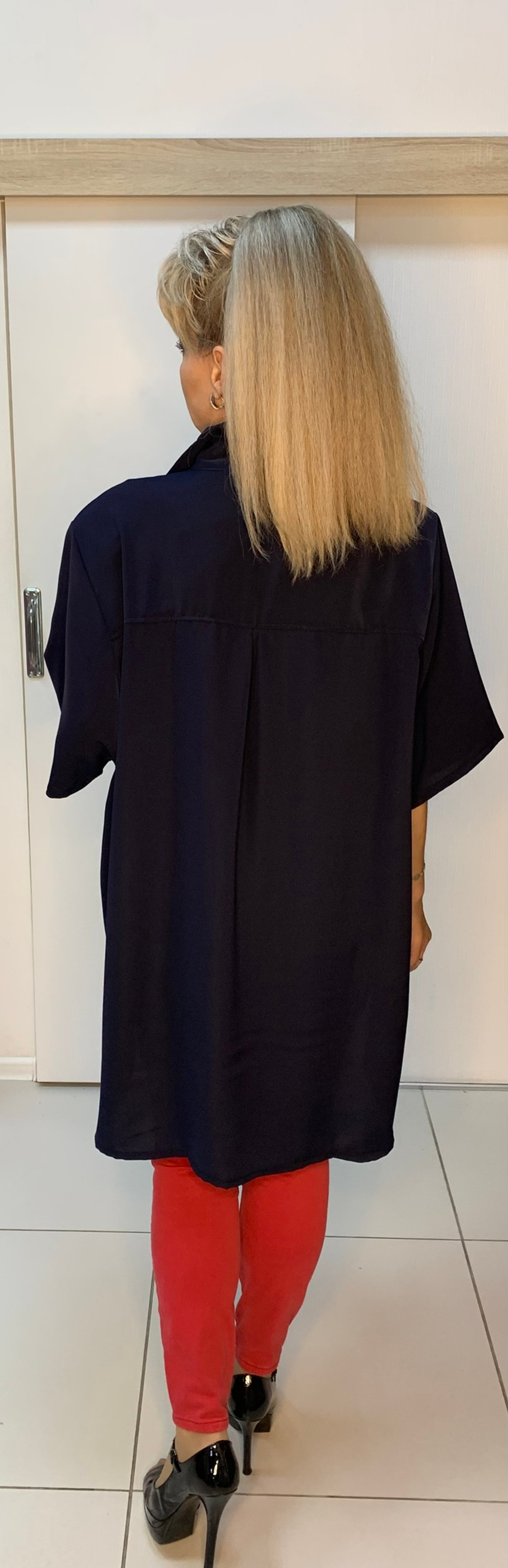 Рубашка темно-синего цвета