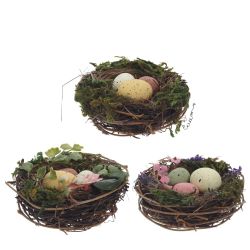 GAEM Набор из 3-х изделий декоративных "Гнездо пасхальное" (10*5), L33 W10 H5 см