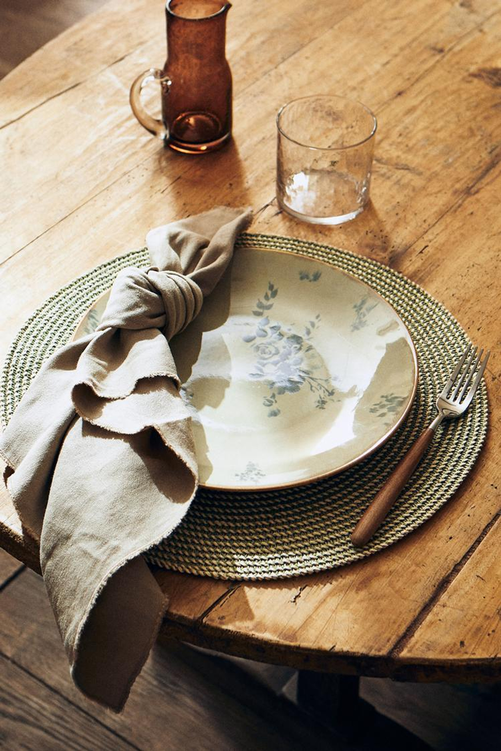 ZARA HOME БУМАЖНАЯ ПОДСТАВКА (УПАКОВКА ИЗ 2), ХАКИ