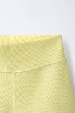 ZARA КОРОТКИЕ ВЕЛОСИПЕДКИ В РУБЧИК, ЖЕЛТЫЙ