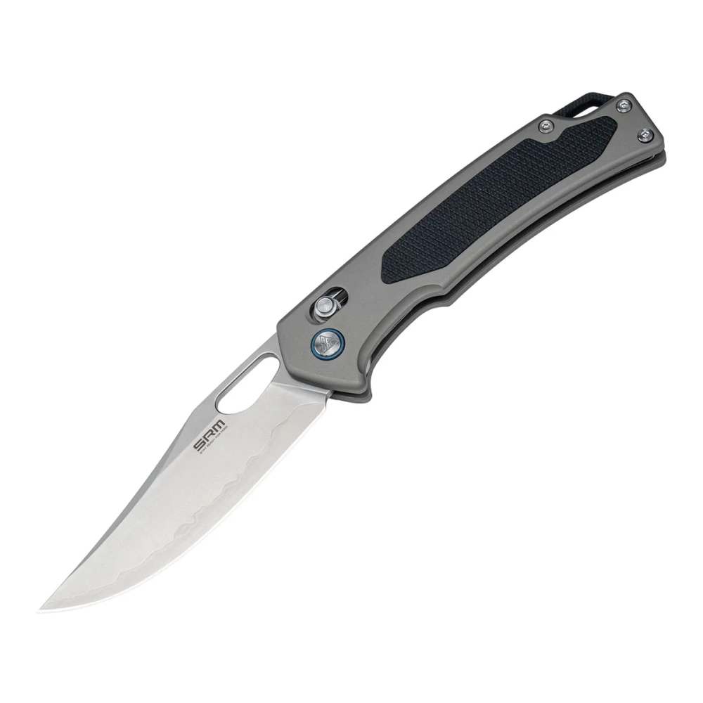 Нож складной SRM 9203-AK Retriever Beadblast (140Cr Laminated, Grey Aluminum/Black G10)