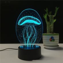 Ночник детский 3D Светильник Медуза