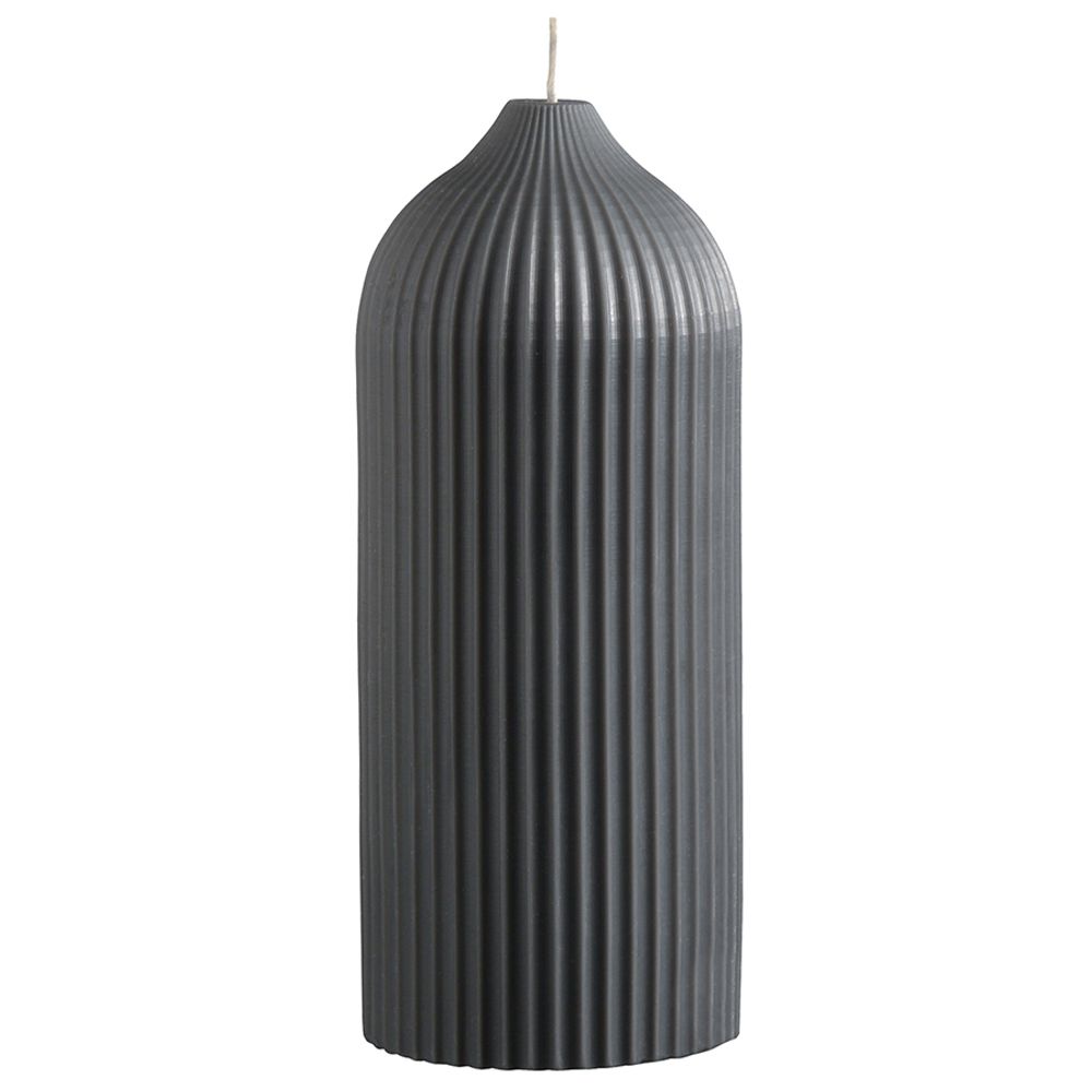 Свеча декоративная графитового цвета из коллекции Edge, 16,5см