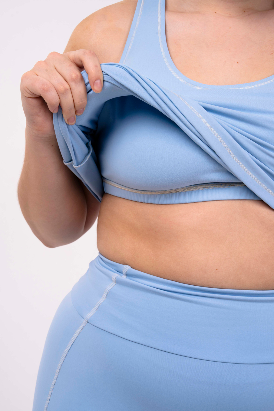 Спортивная майка из бифлекса с топом внутри