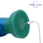 Цветной фантазийный вибратор с возвратно-поступательными движениями и ротацией - 26 см. (Цвет: разноцветный)