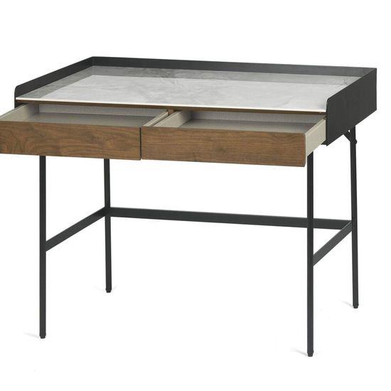 Письменный стол Fango 100х55 металл, дерево и керамическая столешница