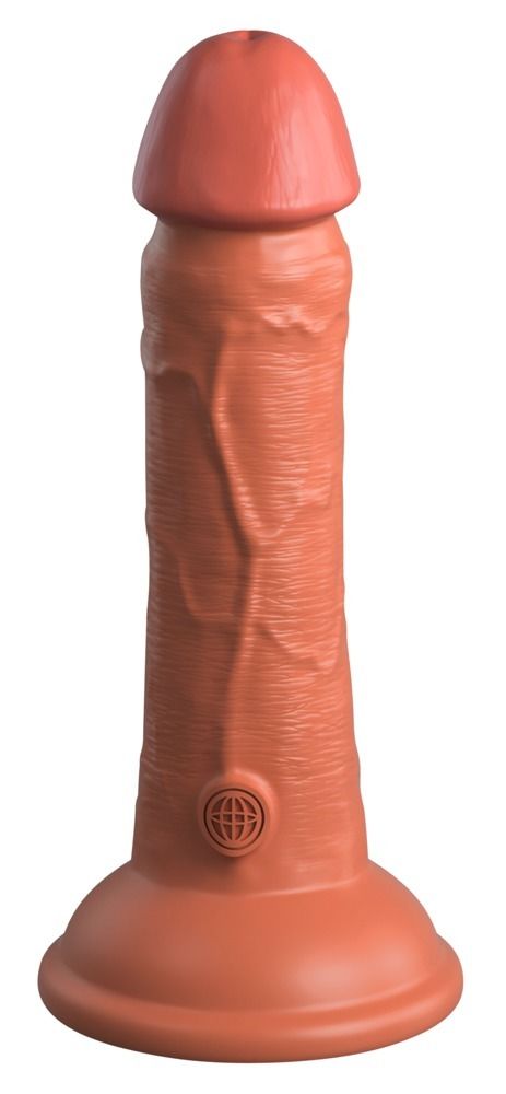 Фаллоимитатор-реалистик King Cock Ellite Dual Density темный, 15 см