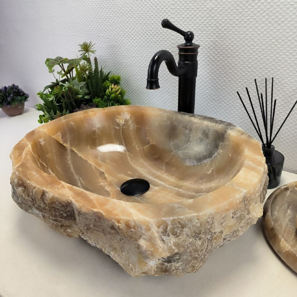 Раковина из оникса Erozy Yellow EO-02315 52x40x15 см