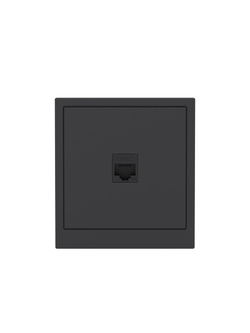Розетка компьютерная 1-м KANT RJ45 кат.6A без шторки черн. уголь DKC 7012673