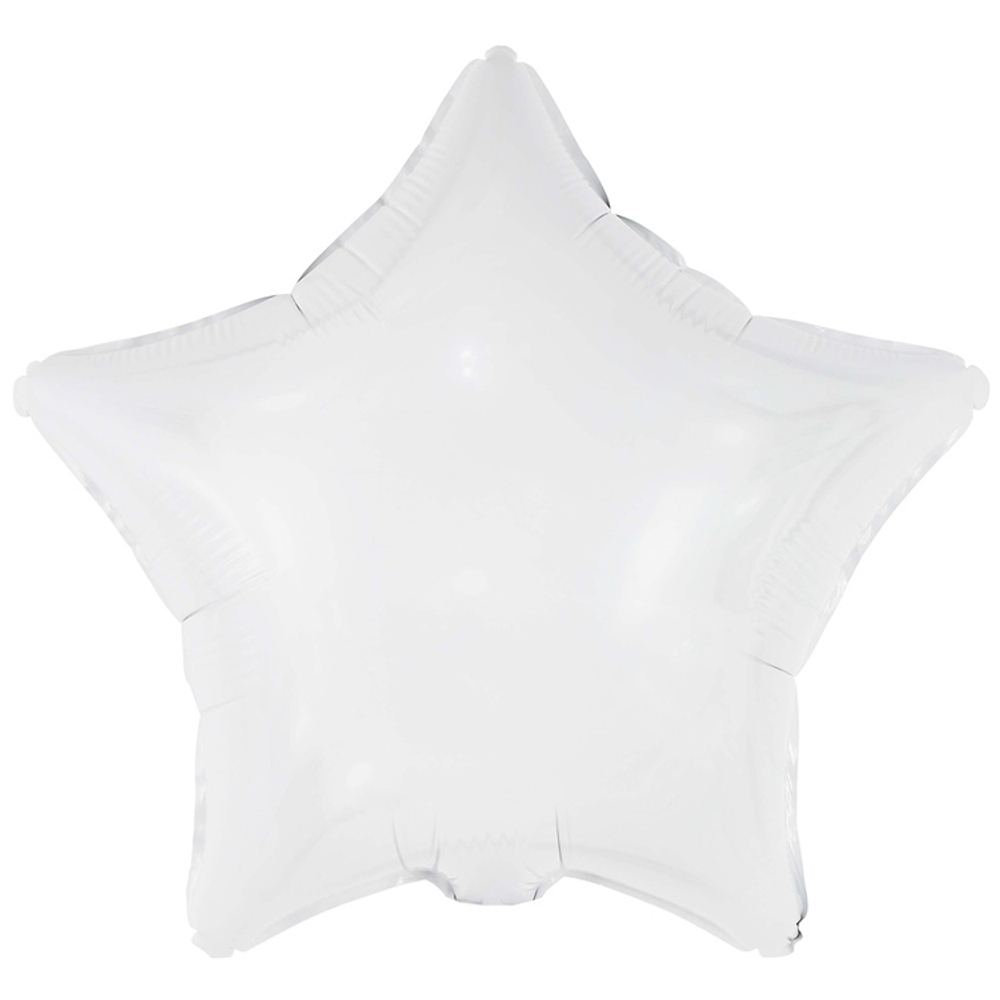 Шар фольгированный Звезда 46 см (Белый)