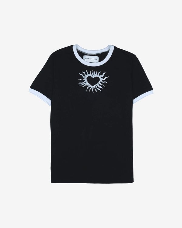 Футболка Сердце Черная Женская - фото 1