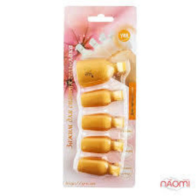 Педикюрные клипсы 5 штук - золотые