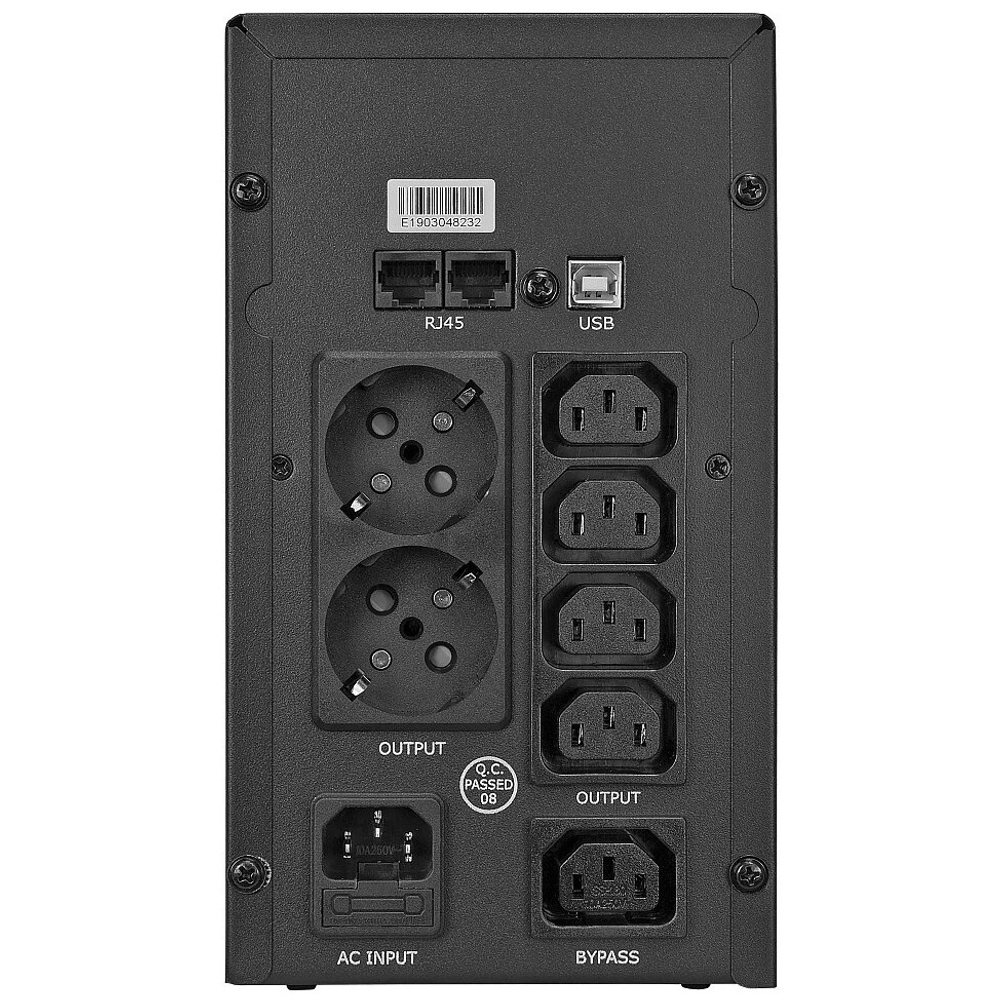 CROWN ИБП CMU-SP800COMBO USB { 800VA\480W, корпус металл, 1x12V/9AH, розетки 4*IEC С13 + 2*EURO + 1*IEC С13, AVR, съёмный кабель питания 1.8 м, порт RJ11/45, порт USB, LED}