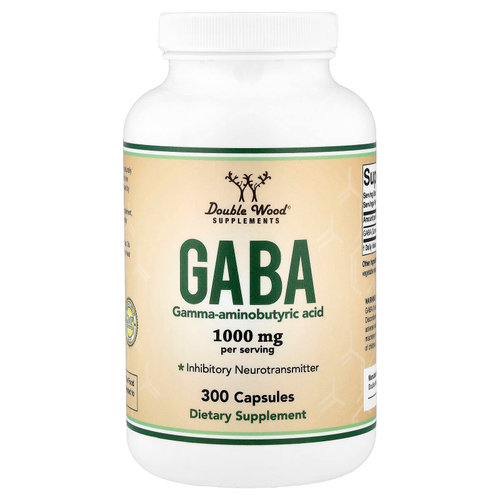 Double Wood Supplements, ГАМК, 300 капсул (500 мг в 1 капсуле)