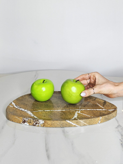 Чаша Shaped stone plate-coffee color