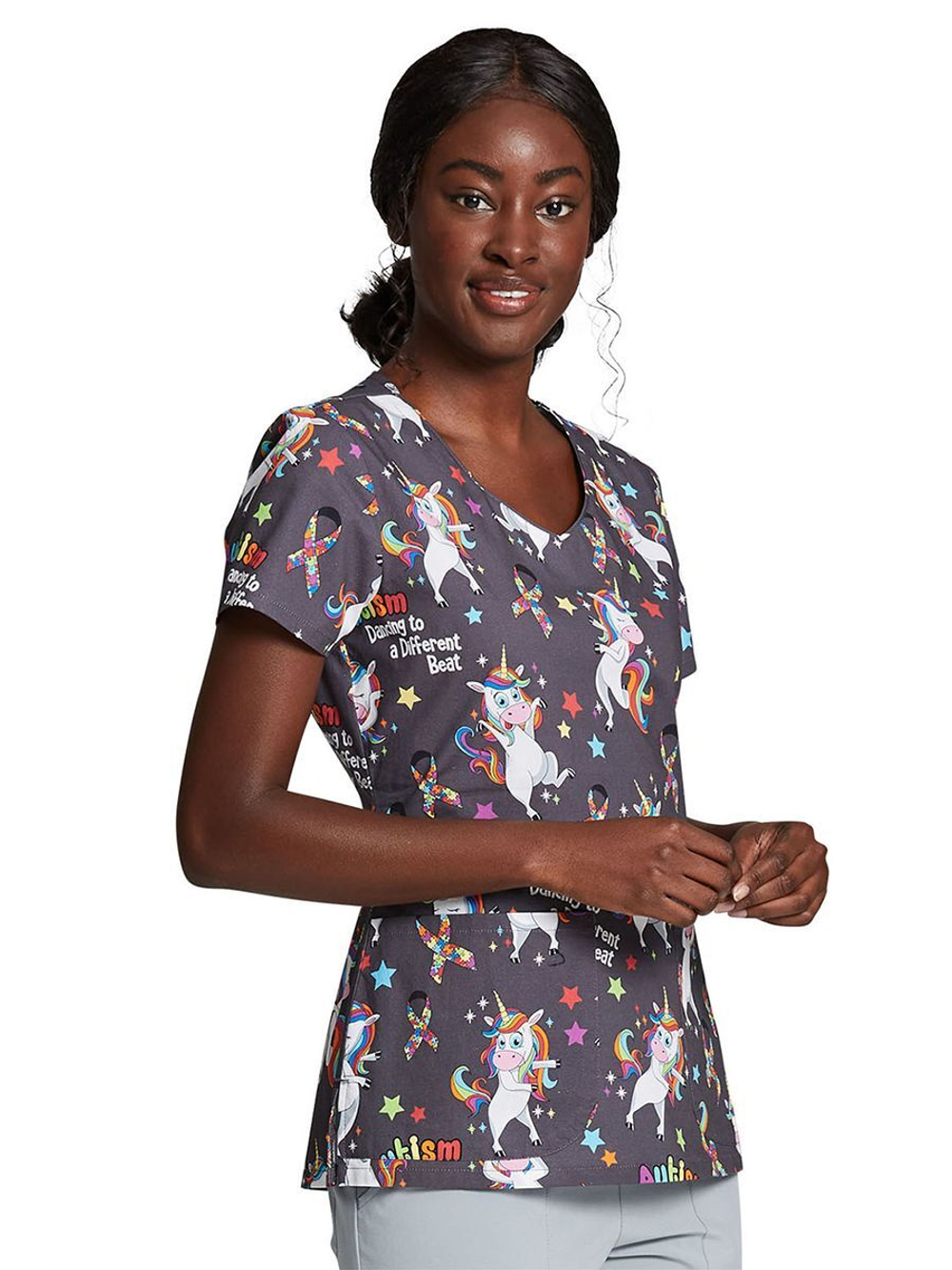 Топ медицинский женский Dickies DK700, единороги, XL