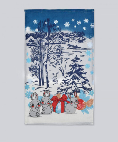 Полотенце вафельное 35*60см «Лесные жители» НГ_1