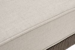 "Канны" угловой модуль плетеный из роупа, каркас алюминий коричневый (RAL8016) муар, роуп коричневый круглый, ткань бежевая 035