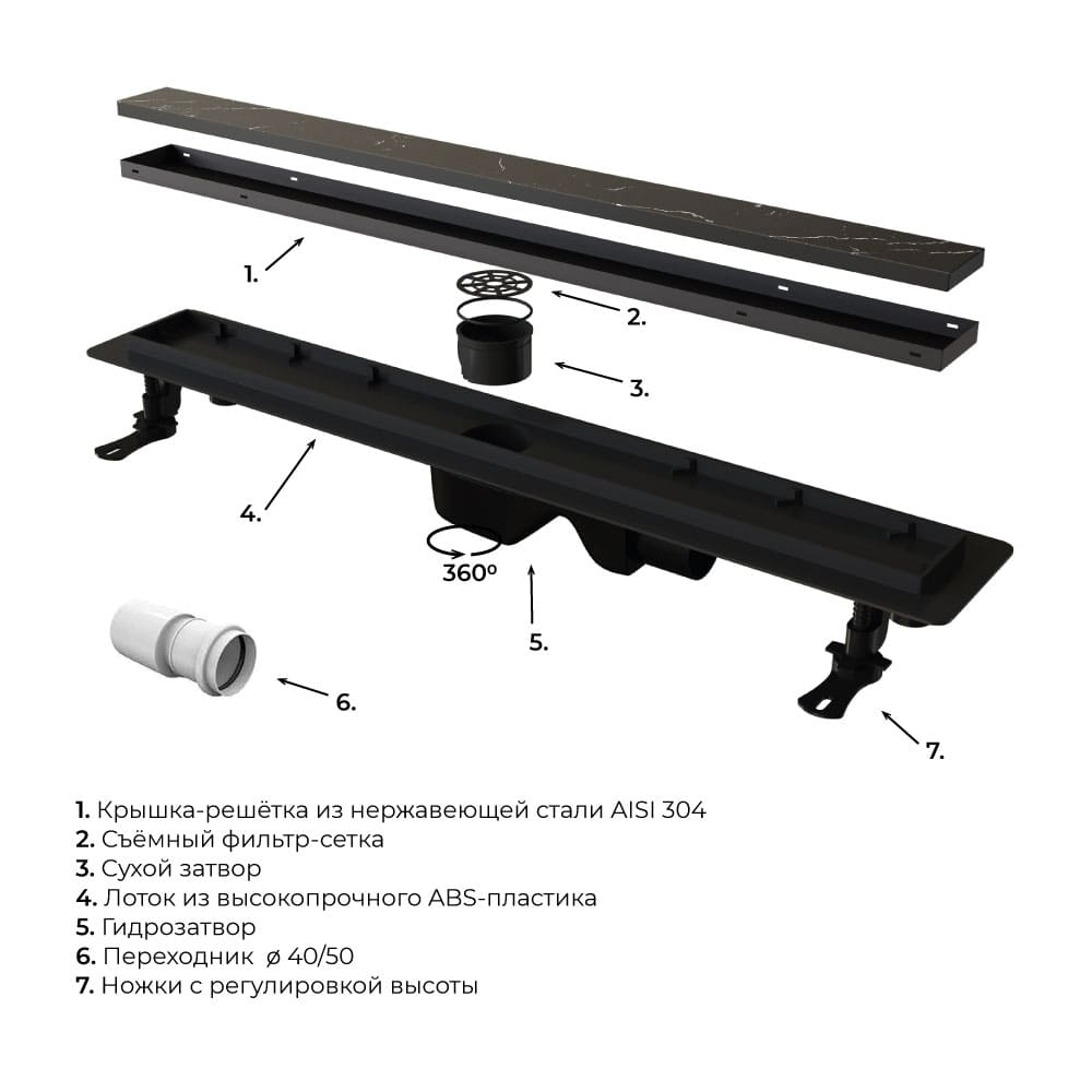 Душевой лоток Drain Leo-31 (400)