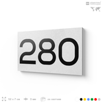 Номер на дверь 280, табличка на дверь для офиса, квартиры, кабинета, аудитории, склада, белая 120х70 мм, Айдентика Технолоджи