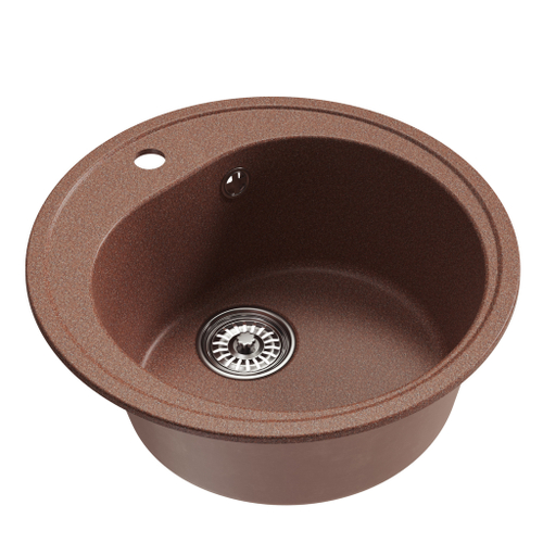Мойкa ML-GM11 КОМФОРТ круглая, терракотовая (307), 500мм (глуб. чаши 180)