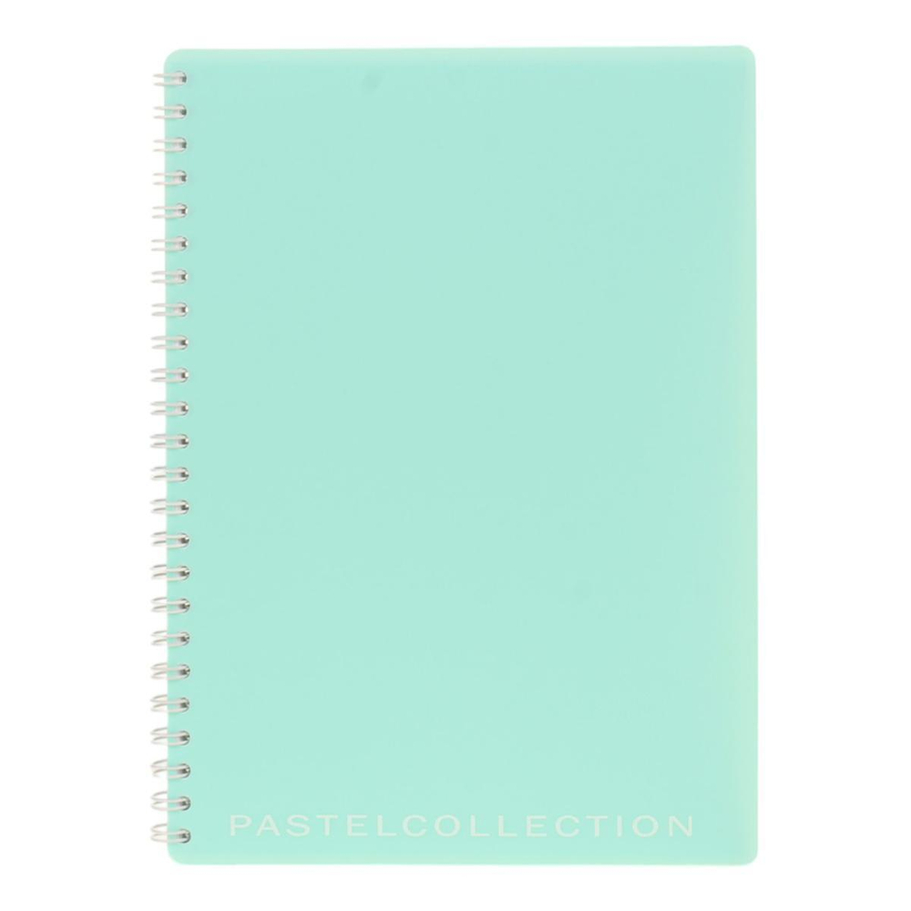 Тетрадь А5 80 л.клетка "Pastel Collection Mint" с пласт.обложкой, на гребне (ПОЛИНОМ)