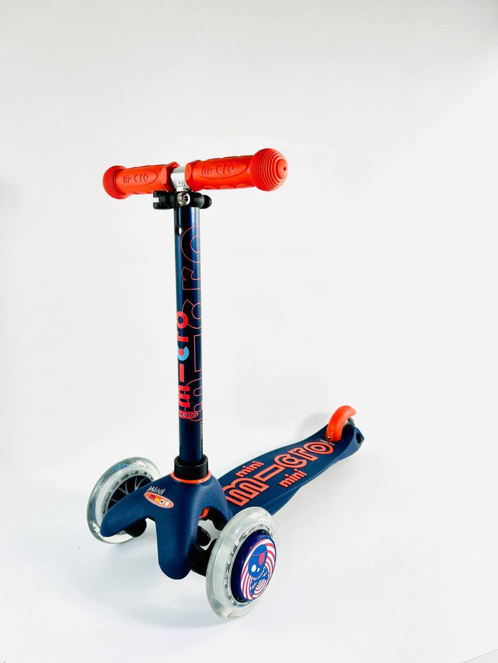 Набор колес 120 мм прозрачное для самоката MINI + накладки на колеса пираты