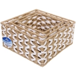Корзины плетеные в наборе 3шт «ПЛАНТА», цвет как на фото, форма квадрат, 23*23*12/19*19*11/15*15*10см (Лейбл)