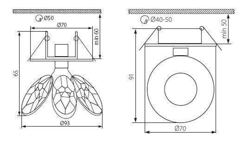 Светильник декоративный потолочный KANLUX PATIA CTX-DS20 20W