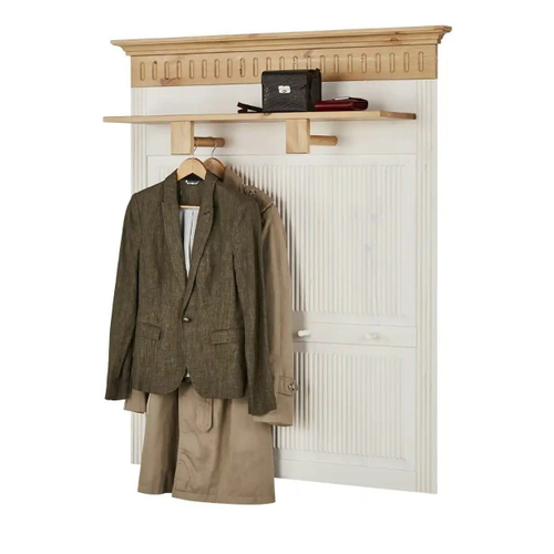 Вешалка настенная Хельсинки, большая, белый/антик