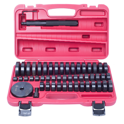 МАСТАК (100-20049C) Набор оправок для монтажа и демонтажа подшипников, 18-74 мм, кейс, 49 предметов