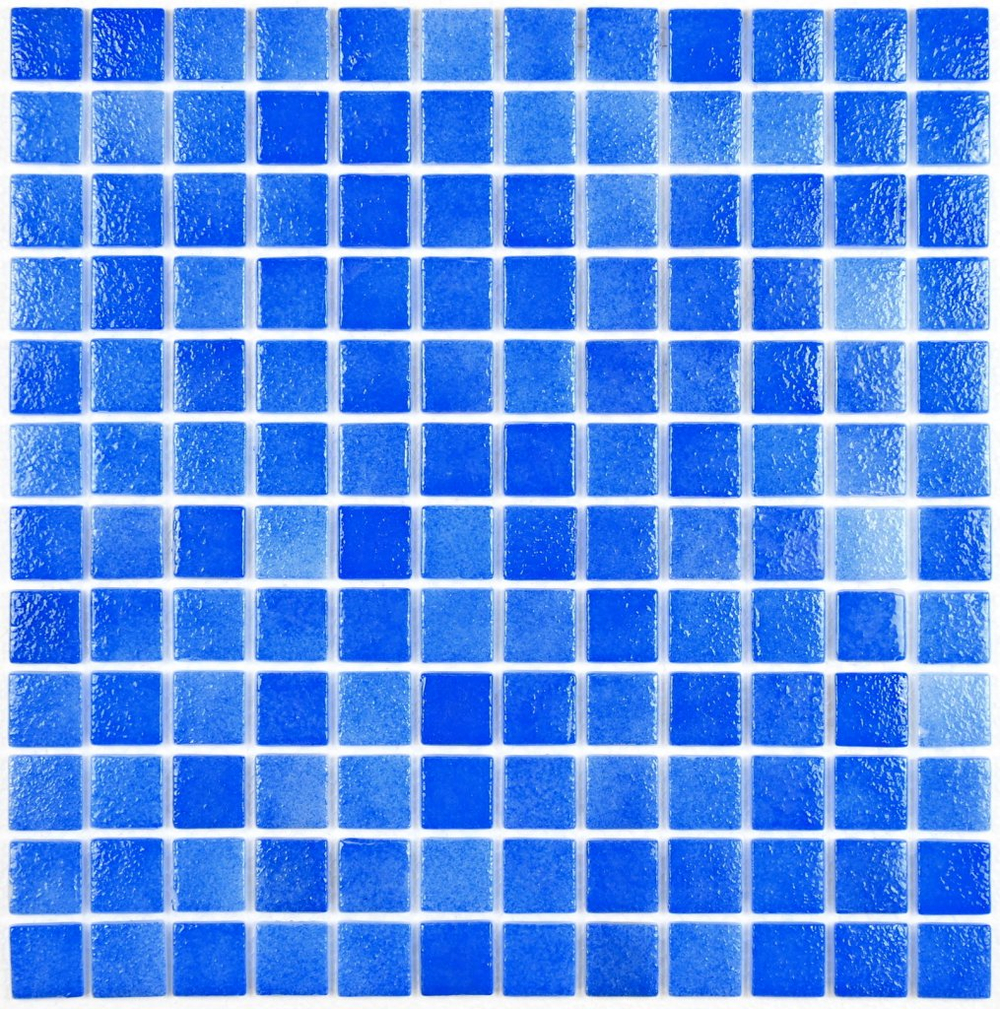 Мозаика стеклянная Atlantis Blue Art/Атлантика живописно-синий (24х24) 315х315х4 мм