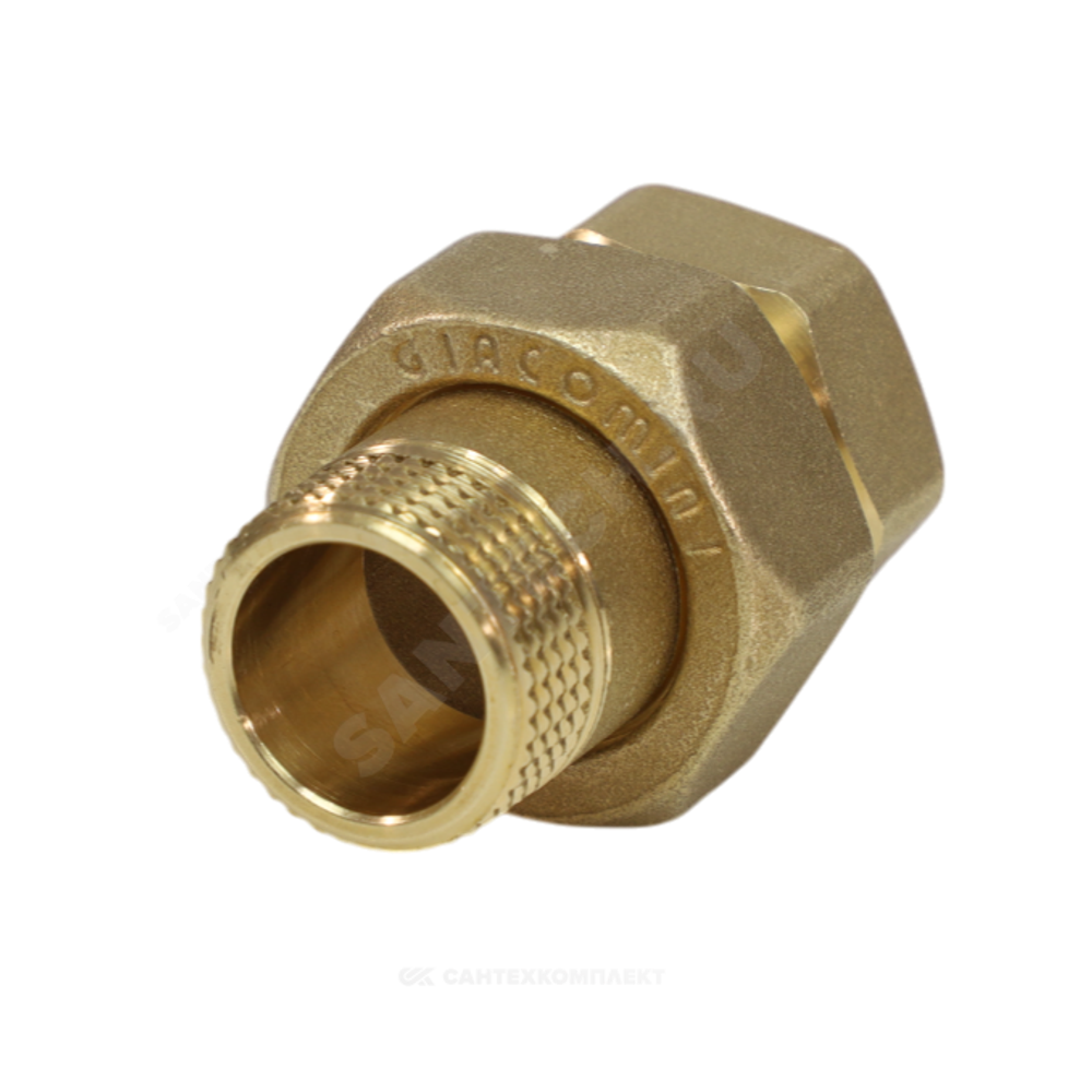 Соединитель латунь американка Ду 32 (1 1/4") прямой ВР/НР R18 Giacomini R18Y006