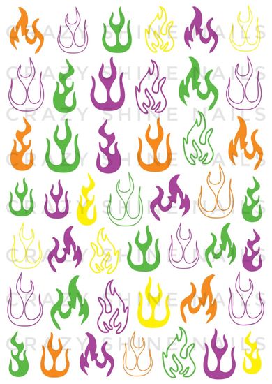 Слайдер-дизайн Crazy Shine Nails mini: Огонь