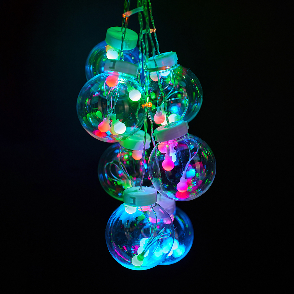 Светодиодная гирлянда "Лампочки разноцветные" 108 LED, 12 фигур, 8 режимов, IP 14, 1*3,5 м. 1 шт.