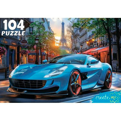 Пазл 104 Шикарный автомобиль в Париже УК104-0203