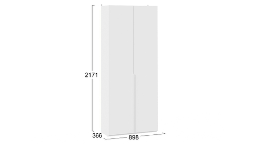 Шкаф для одежды (366) с 2 глухими дверями «Порто»