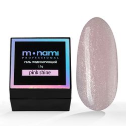 Monami Гель Pink Shine для моделирования ногтей розовый с шиммером, 5 гр
