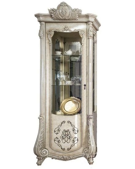 Шкаф-витрина МАРСЕЛЛА корень ясеня глянец