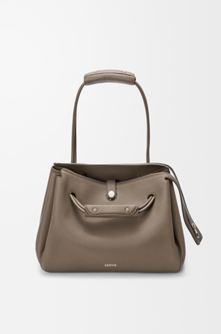 Loewe Большая сумка Madrid из мягкой зернистой телячьей кожи, серо-коричневый